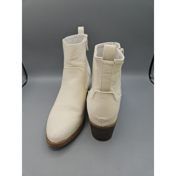 Old Navy Western Ankle Bootie Women's Sz 9 Bone Zip Bourne Toe S/409439-00 - Picture 4 of 10